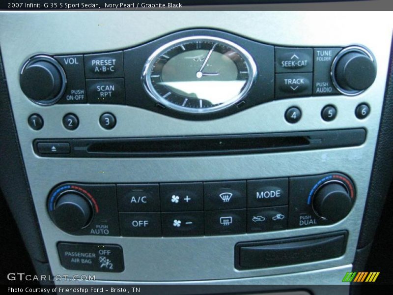 Ivory Pearl / Graphite Black 2007 Infiniti G 35 S Sport Sedan