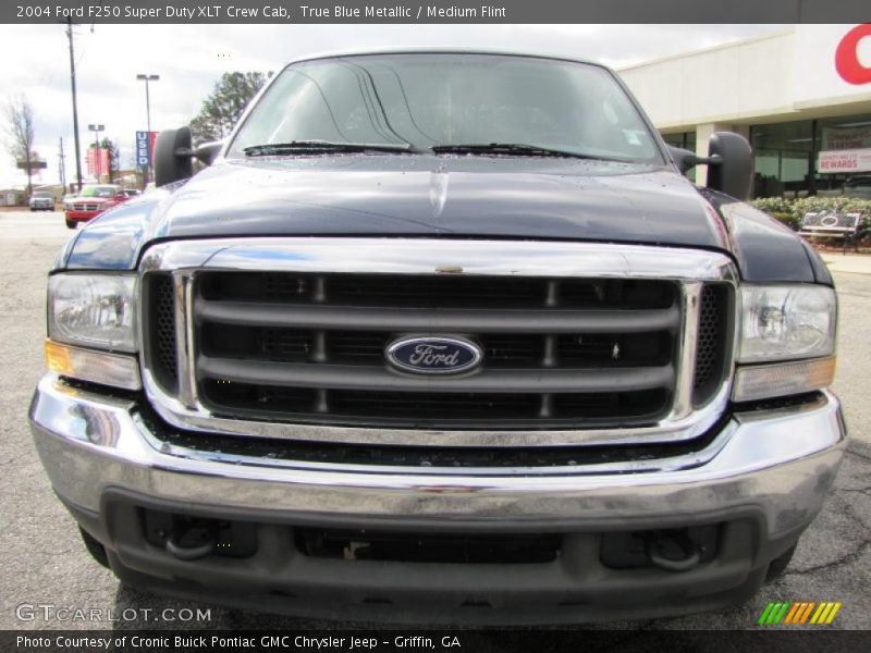 True Blue Metallic / Medium Flint 2004 Ford F250 Super Duty XLT Crew Cab