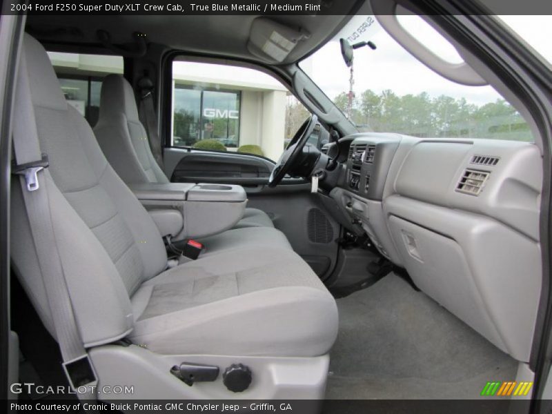 True Blue Metallic / Medium Flint 2004 Ford F250 Super Duty XLT Crew Cab