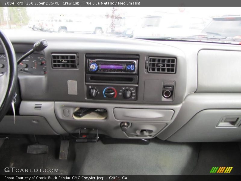 True Blue Metallic / Medium Flint 2004 Ford F250 Super Duty XLT Crew Cab
