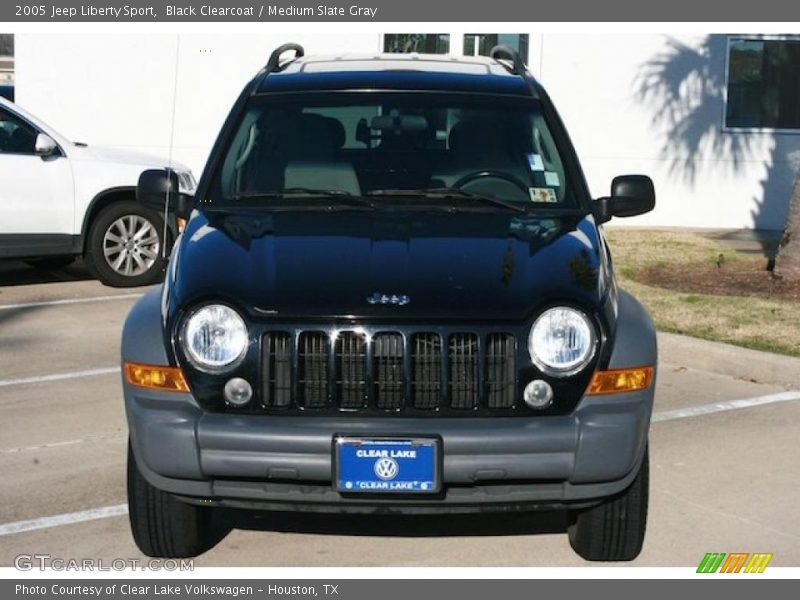 Black Clearcoat / Medium Slate Gray 2005 Jeep Liberty Sport