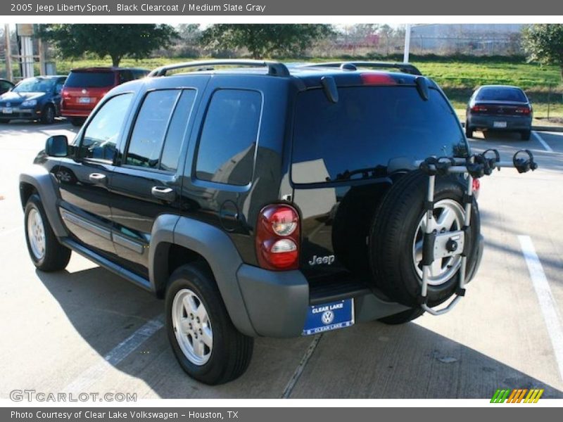 Black Clearcoat / Medium Slate Gray 2005 Jeep Liberty Sport
