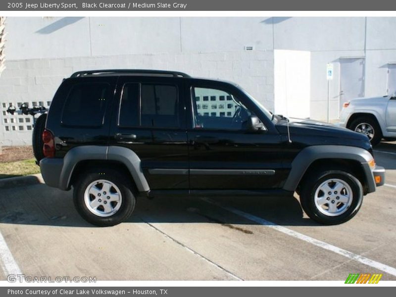 Black Clearcoat / Medium Slate Gray 2005 Jeep Liberty Sport