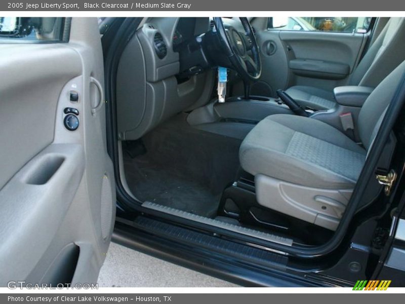Black Clearcoat / Medium Slate Gray 2005 Jeep Liberty Sport