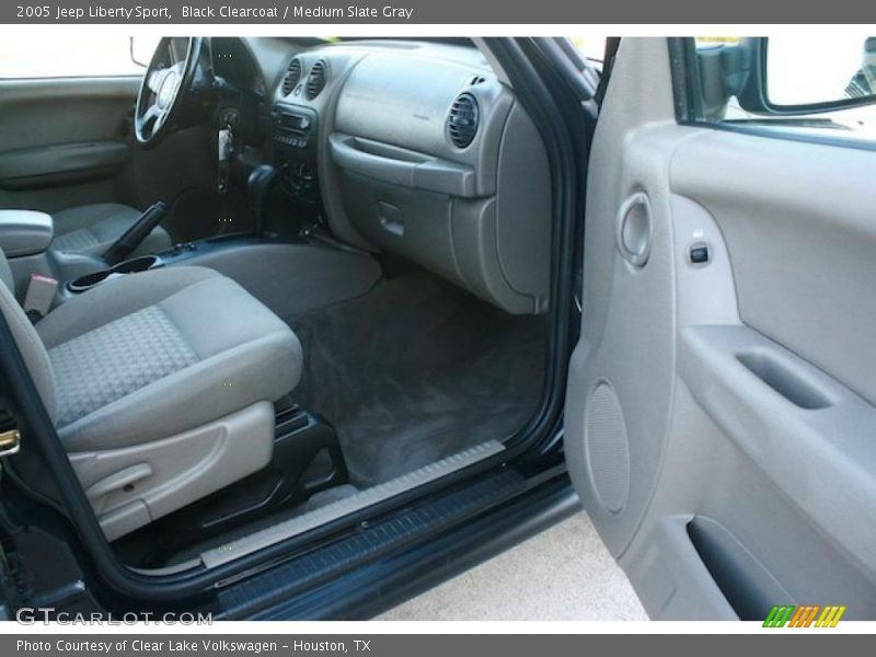 Black Clearcoat / Medium Slate Gray 2005 Jeep Liberty Sport