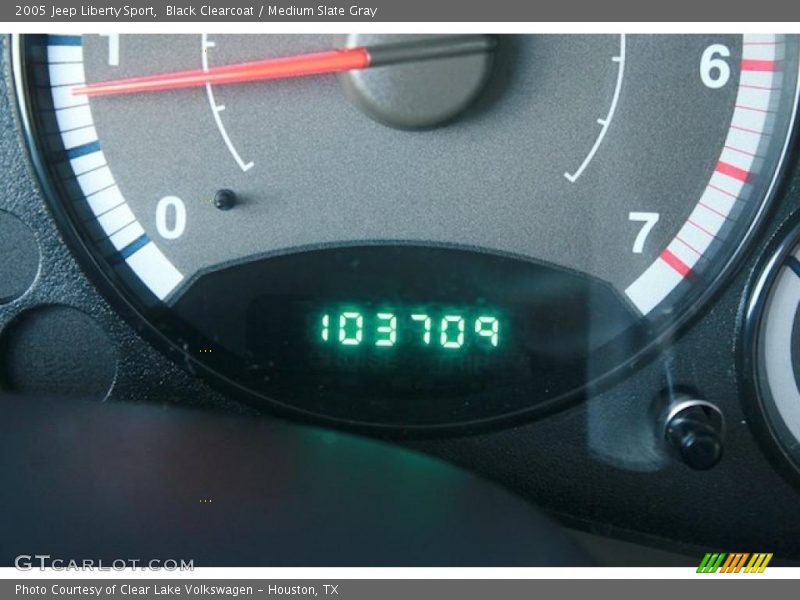 Black Clearcoat / Medium Slate Gray 2005 Jeep Liberty Sport