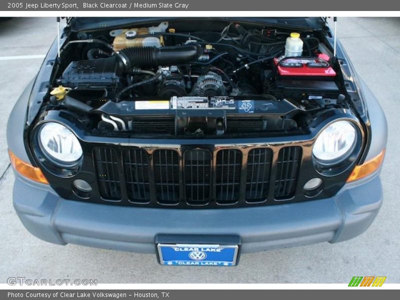 Black Clearcoat / Medium Slate Gray 2005 Jeep Liberty Sport