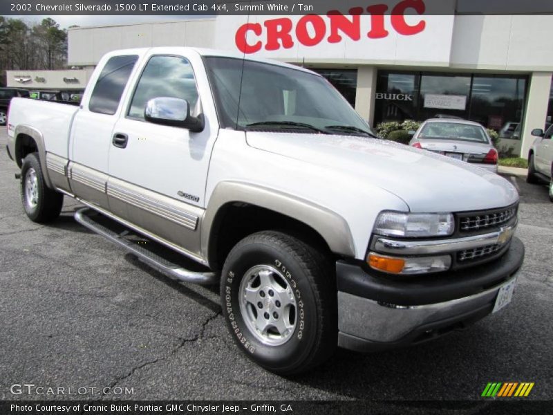 Summit White / Tan 2002 Chevrolet Silverado 1500 LT Extended Cab 4x4