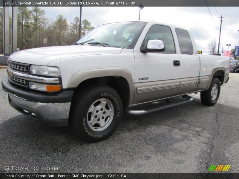 Summit White / Tan 2002 Chevrolet Silverado 1500 LT Extended Cab 4x4