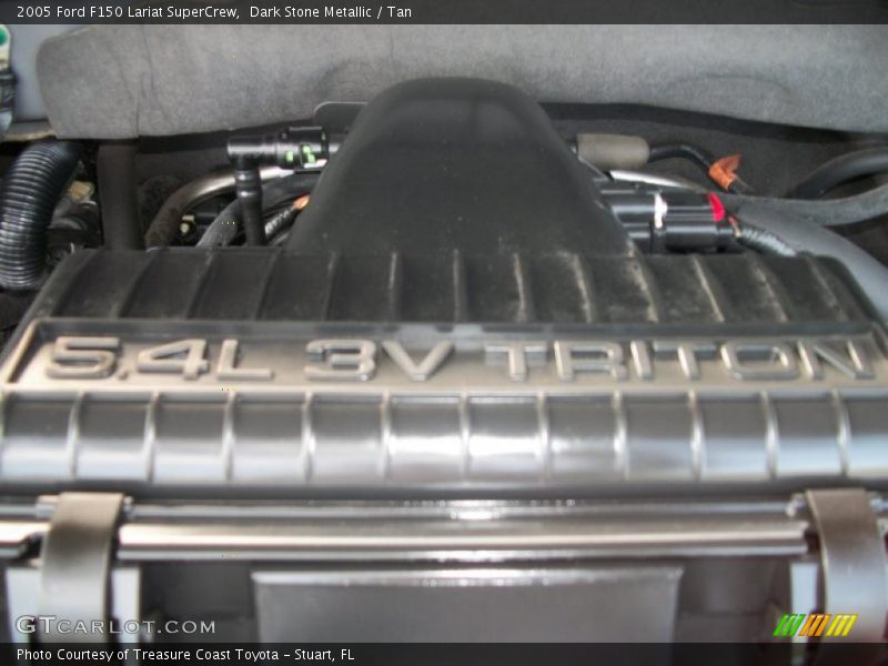 Dark Stone Metallic / Tan 2005 Ford F150 Lariat SuperCrew
