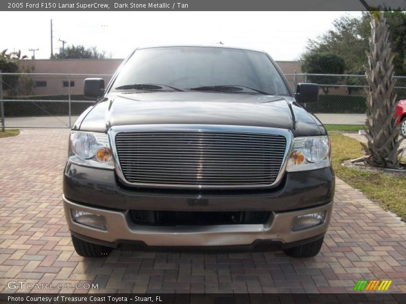 Dark Stone Metallic / Tan 2005 Ford F150 Lariat SuperCrew