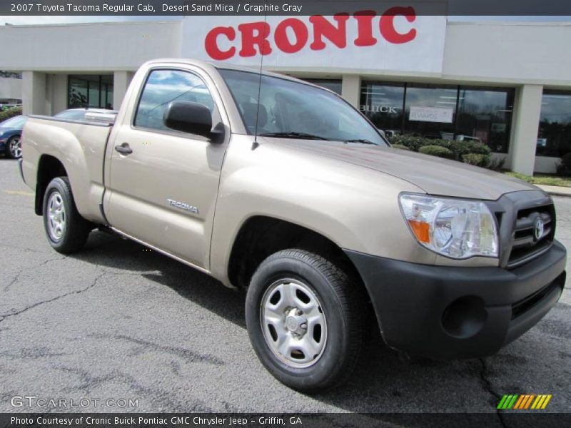 Desert Sand Mica / Graphite Gray 2007 Toyota Tacoma Regular Cab