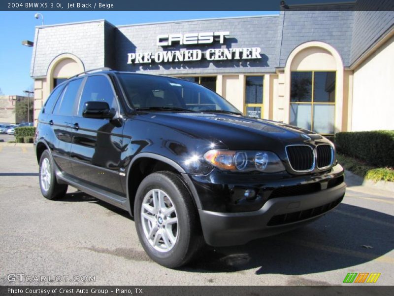 Jet Black / Beige 2004 BMW X5 3.0i