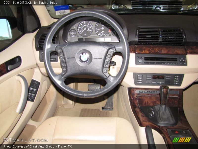 Jet Black / Beige 2004 BMW X5 3.0i