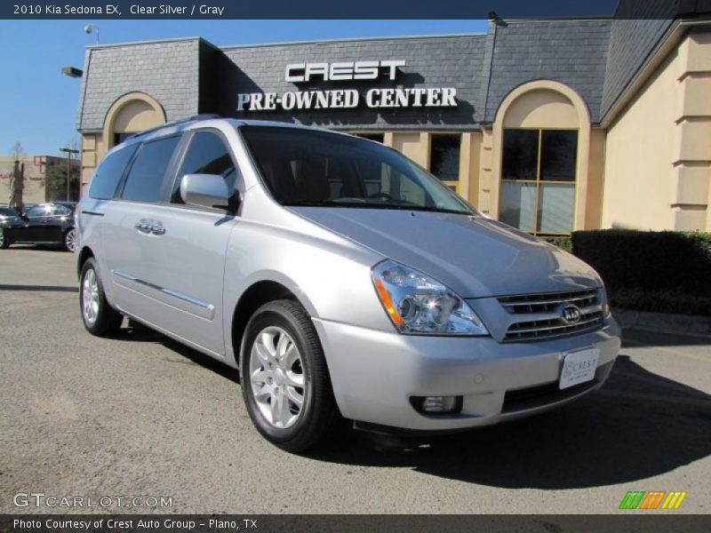 Clear Silver / Gray 2010 Kia Sedona EX