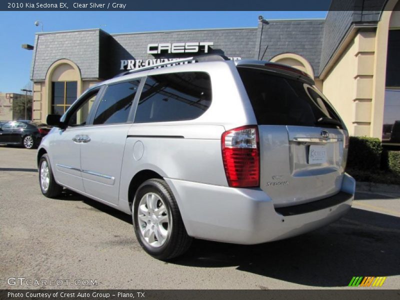 Clear Silver / Gray 2010 Kia Sedona EX