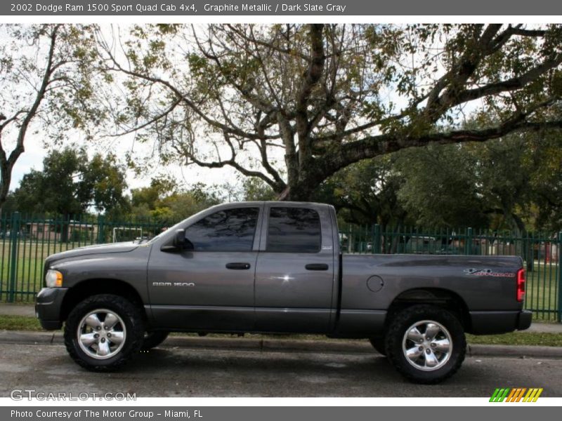 Graphite Metallic / Dark Slate Gray 2002 Dodge Ram 1500 Sport Quad Cab 4x4
