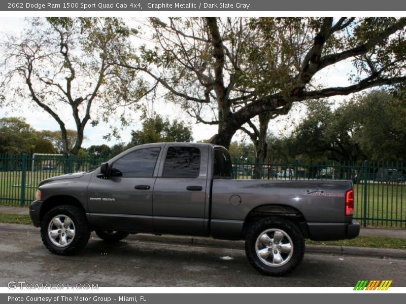Graphite Metallic / Dark Slate Gray 2002 Dodge Ram 1500 Sport Quad Cab 4x4