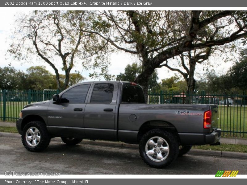 Graphite Metallic / Dark Slate Gray 2002 Dodge Ram 1500 Sport Quad Cab 4x4