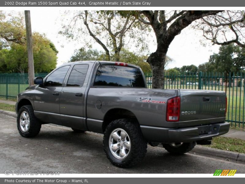 Graphite Metallic / Dark Slate Gray 2002 Dodge Ram 1500 Sport Quad Cab 4x4
