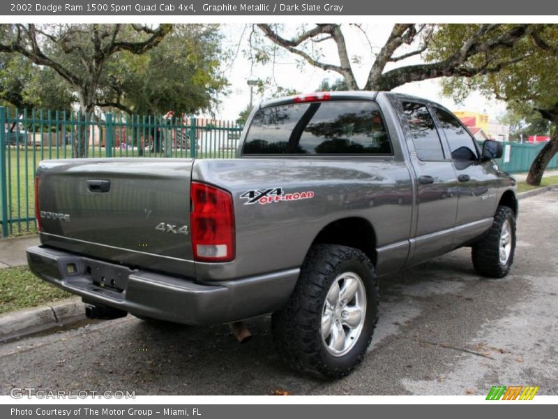 Graphite Metallic / Dark Slate Gray 2002 Dodge Ram 1500 Sport Quad Cab 4x4