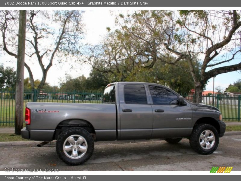 Graphite Metallic / Dark Slate Gray 2002 Dodge Ram 1500 Sport Quad Cab 4x4