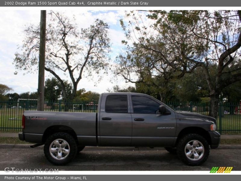 Graphite Metallic / Dark Slate Gray 2002 Dodge Ram 1500 Sport Quad Cab 4x4