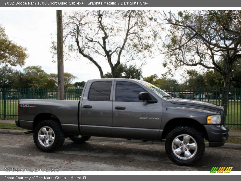 Graphite Metallic / Dark Slate Gray 2002 Dodge Ram 1500 Sport Quad Cab 4x4
