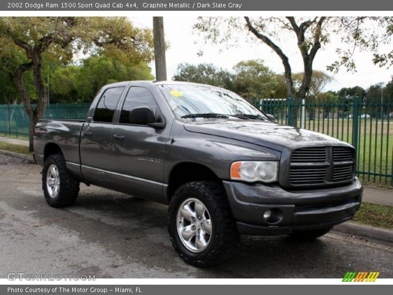 Graphite Metallic / Dark Slate Gray 2002 Dodge Ram 1500 Sport Quad Cab 4x4