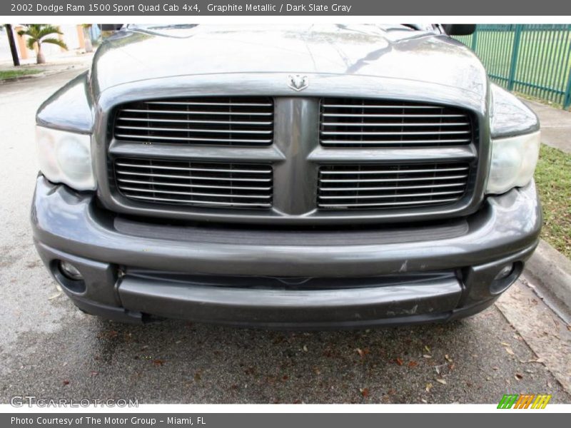 Graphite Metallic / Dark Slate Gray 2002 Dodge Ram 1500 Sport Quad Cab 4x4