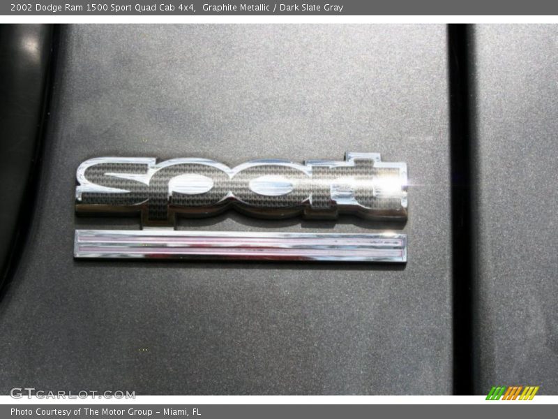 Graphite Metallic / Dark Slate Gray 2002 Dodge Ram 1500 Sport Quad Cab 4x4