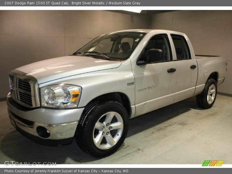 Bright Silver Metallic / Medium Slate Gray 2007 Dodge Ram 1500 ST Quad Cab