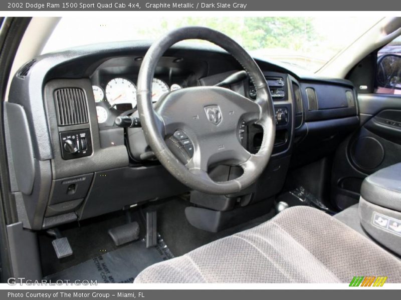 Graphite Metallic / Dark Slate Gray 2002 Dodge Ram 1500 Sport Quad Cab 4x4