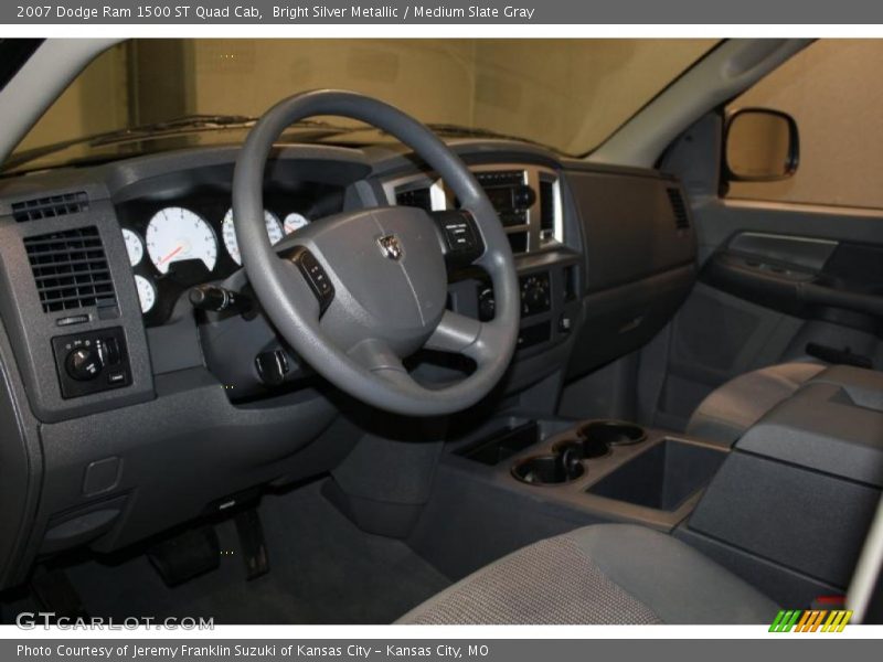 Bright Silver Metallic / Medium Slate Gray 2007 Dodge Ram 1500 ST Quad Cab