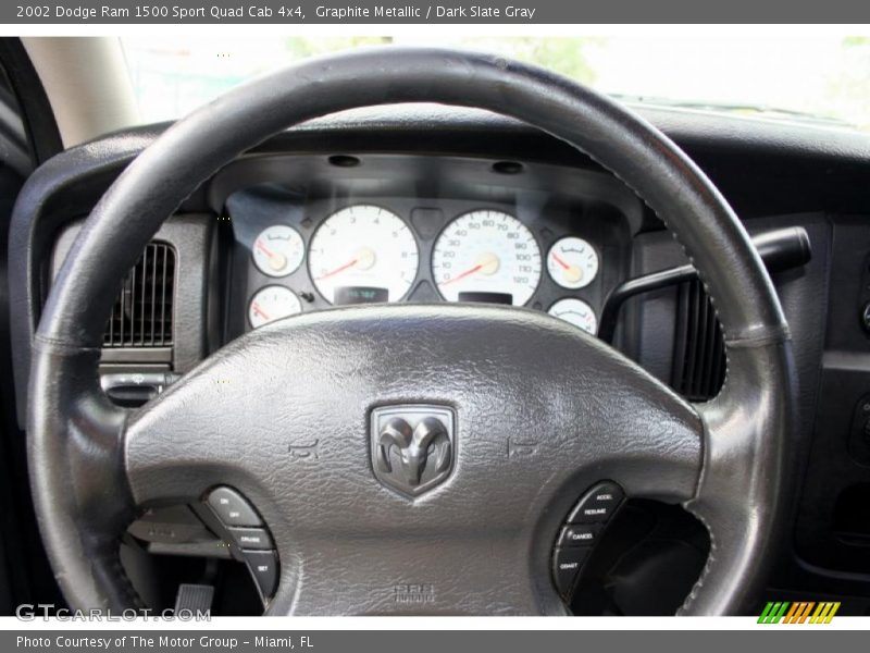 Graphite Metallic / Dark Slate Gray 2002 Dodge Ram 1500 Sport Quad Cab 4x4