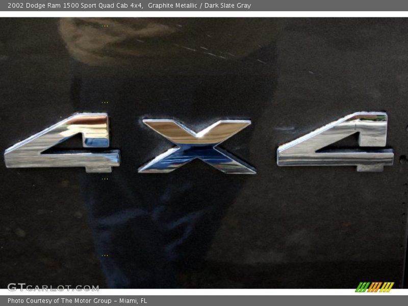 Graphite Metallic / Dark Slate Gray 2002 Dodge Ram 1500 Sport Quad Cab 4x4
