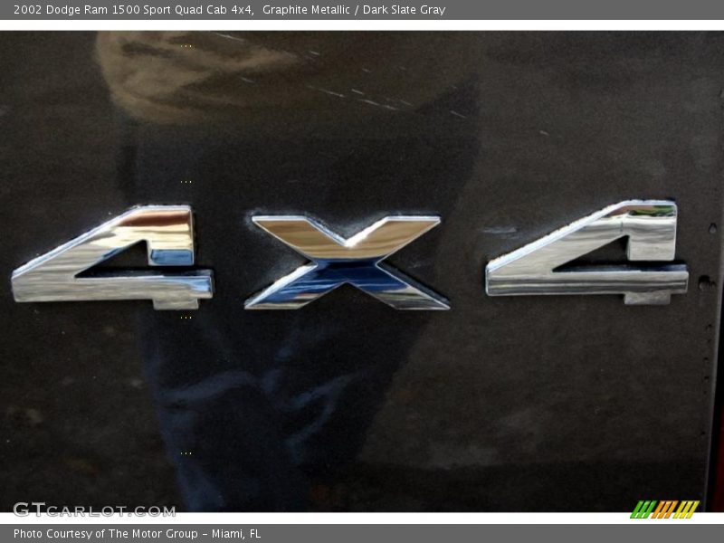 Graphite Metallic / Dark Slate Gray 2002 Dodge Ram 1500 Sport Quad Cab 4x4