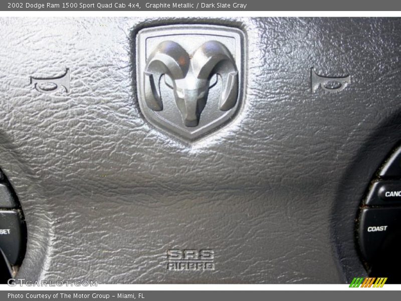 Graphite Metallic / Dark Slate Gray 2002 Dodge Ram 1500 Sport Quad Cab 4x4