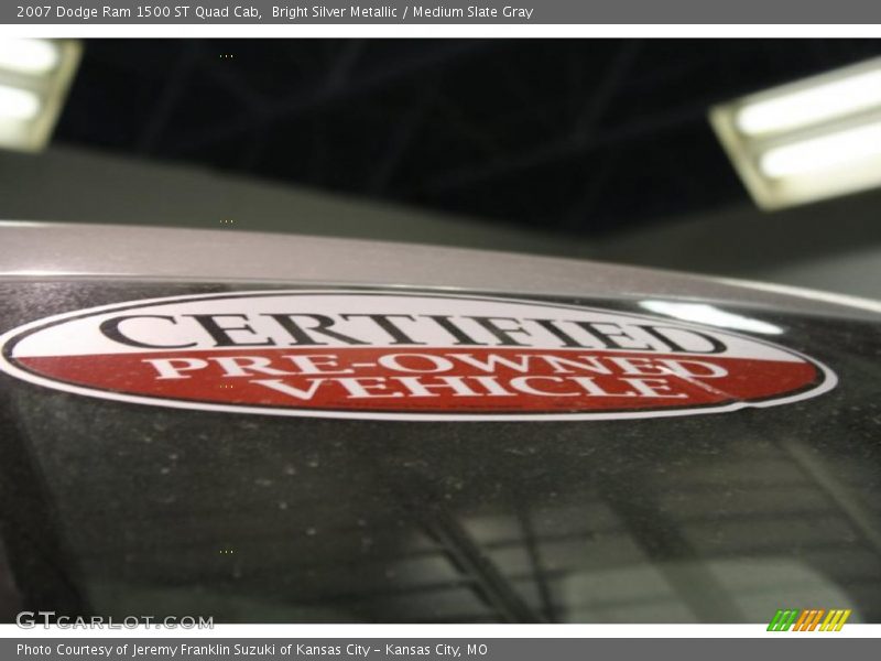 Bright Silver Metallic / Medium Slate Gray 2007 Dodge Ram 1500 ST Quad Cab