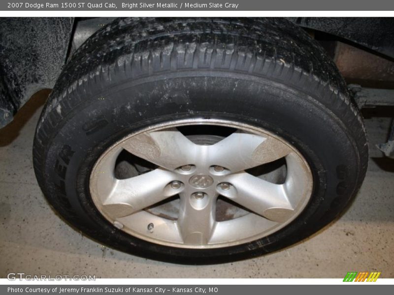 Bright Silver Metallic / Medium Slate Gray 2007 Dodge Ram 1500 ST Quad Cab