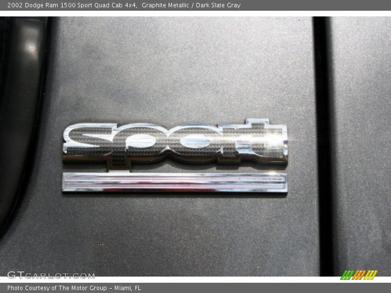 Graphite Metallic / Dark Slate Gray 2002 Dodge Ram 1500 Sport Quad Cab 4x4