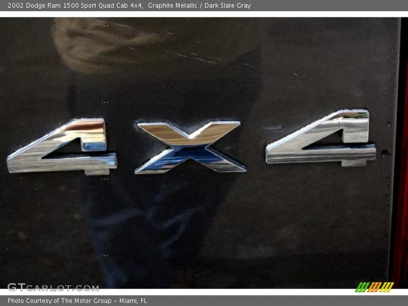 Graphite Metallic / Dark Slate Gray 2002 Dodge Ram 1500 Sport Quad Cab 4x4