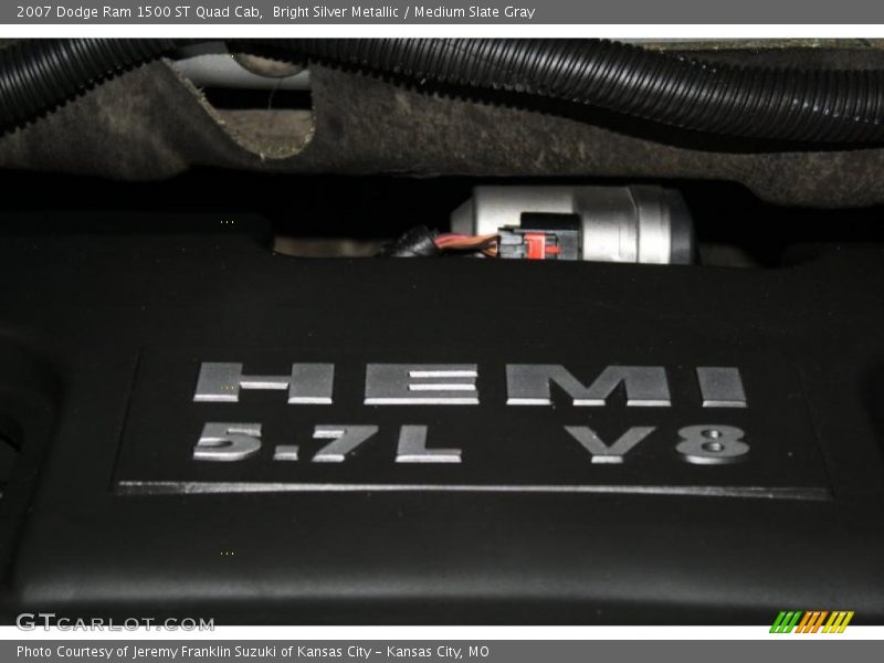 Bright Silver Metallic / Medium Slate Gray 2007 Dodge Ram 1500 ST Quad Cab