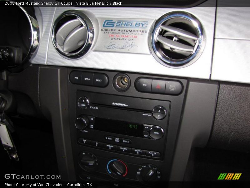 Vista Blue Metallic / Black 2008 Ford Mustang Shelby GT Coupe