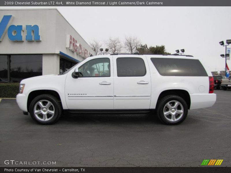 White Diamond Tintcoat / Light Cashmere/Dark Cashmere 2009 Chevrolet Suburban LTZ 4x4