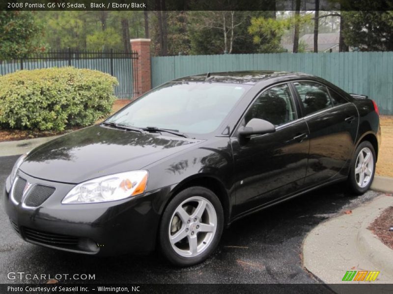 Black / Ebony Black 2008 Pontiac G6 V6 Sedan