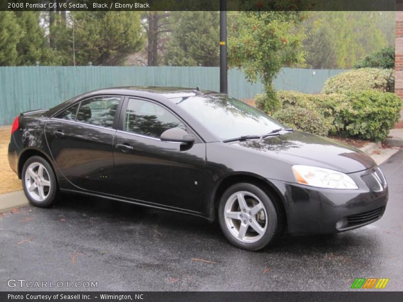 Black / Ebony Black 2008 Pontiac G6 V6 Sedan