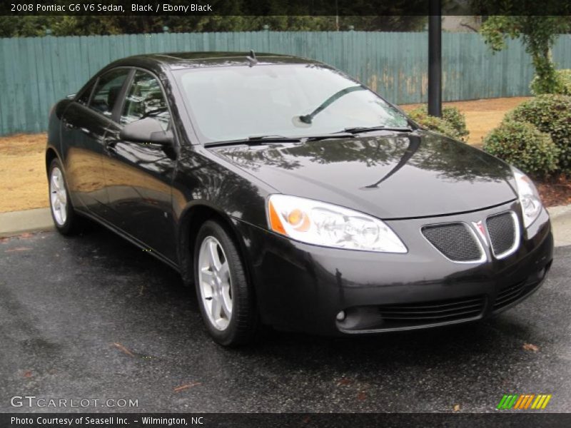Black / Ebony Black 2008 Pontiac G6 V6 Sedan