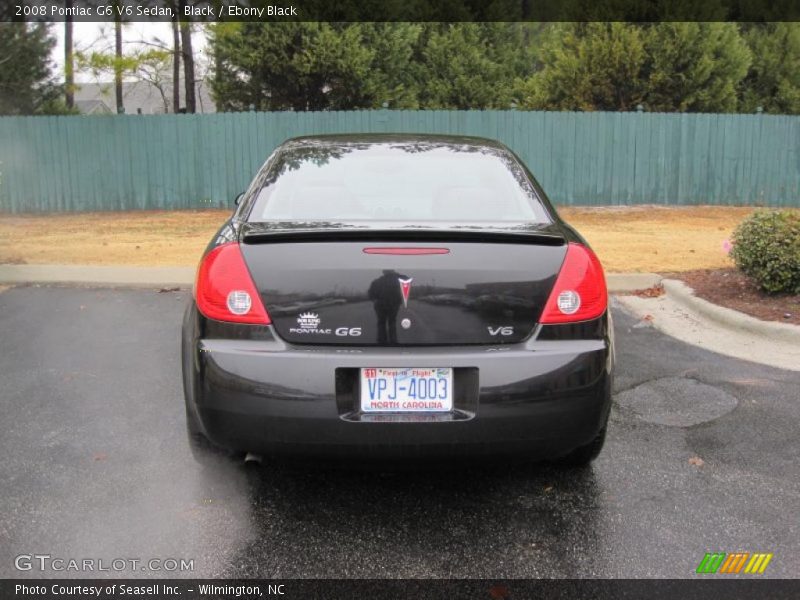Black / Ebony Black 2008 Pontiac G6 V6 Sedan
