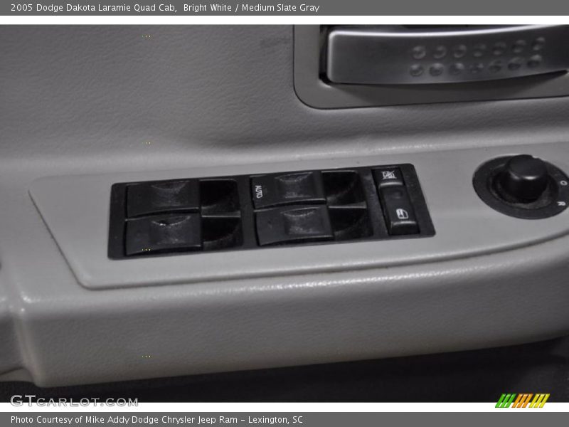 Bright White / Medium Slate Gray 2005 Dodge Dakota Laramie Quad Cab